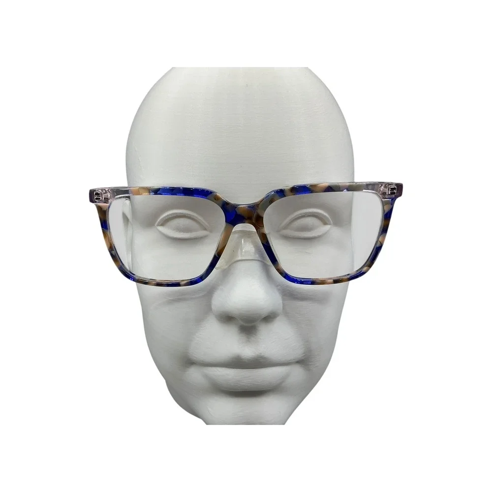 Pure Eyeglasses P6008 466 Blue Tortoise Shell Square Eyewear Frame